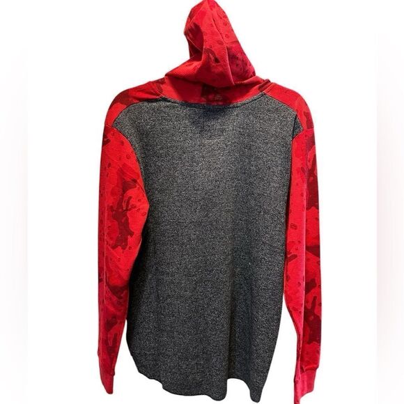 NWT Ecko Unlimited Men's Red and Gray Theal Long Sleeve Hoodie - Size Medium - Picture 7 of 7